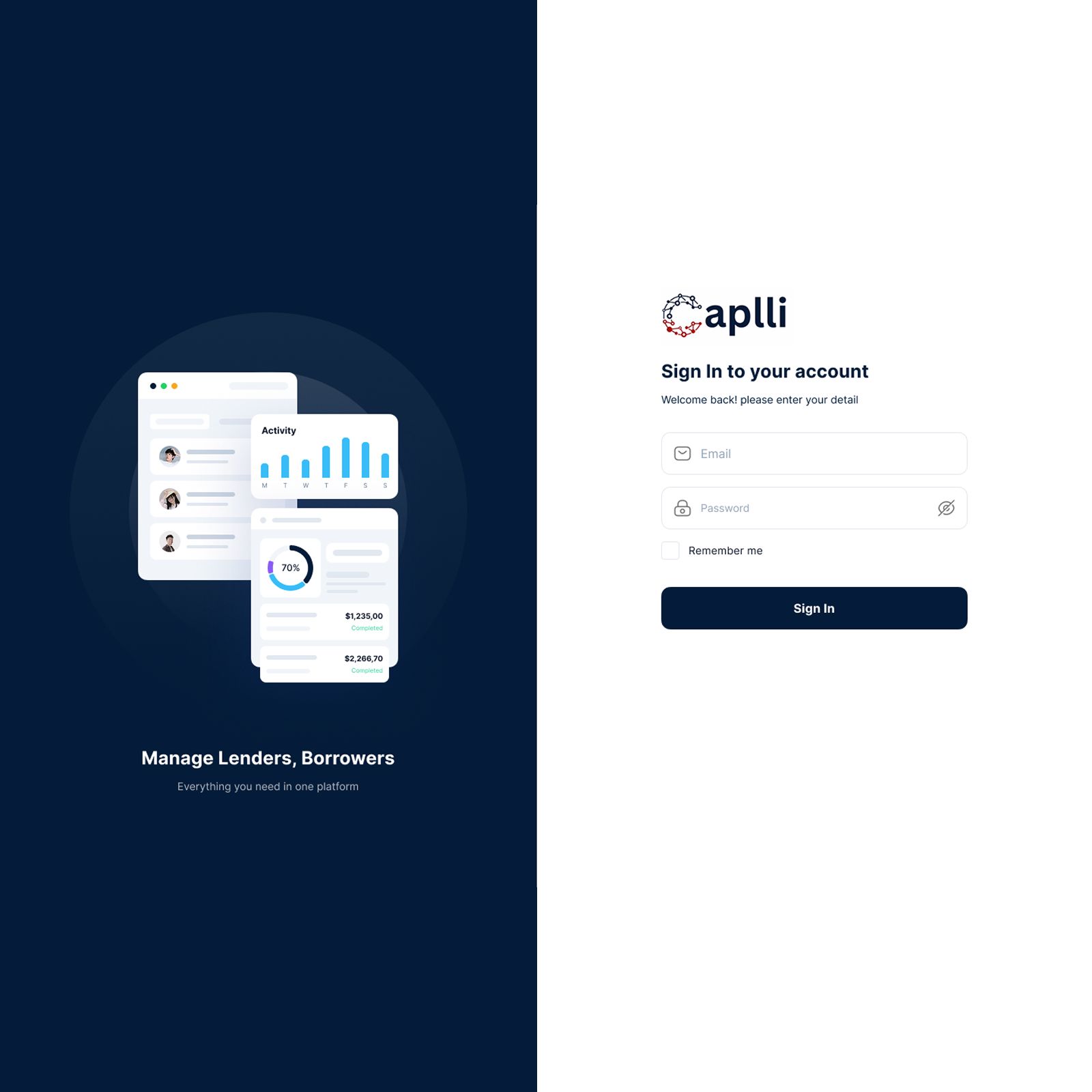Cappli Loan Tracking Web Application