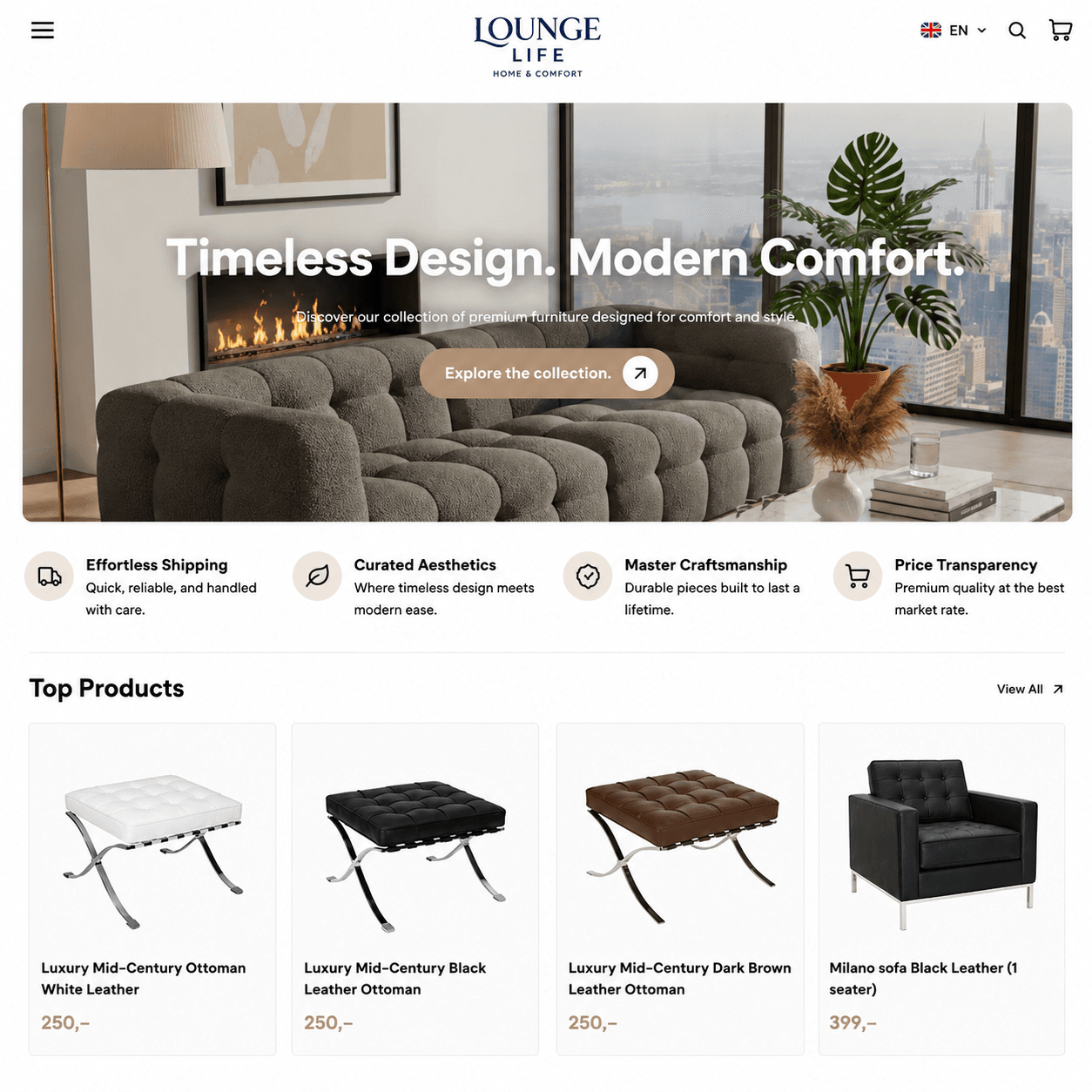 Lounge Life E-Commerce Marketplace