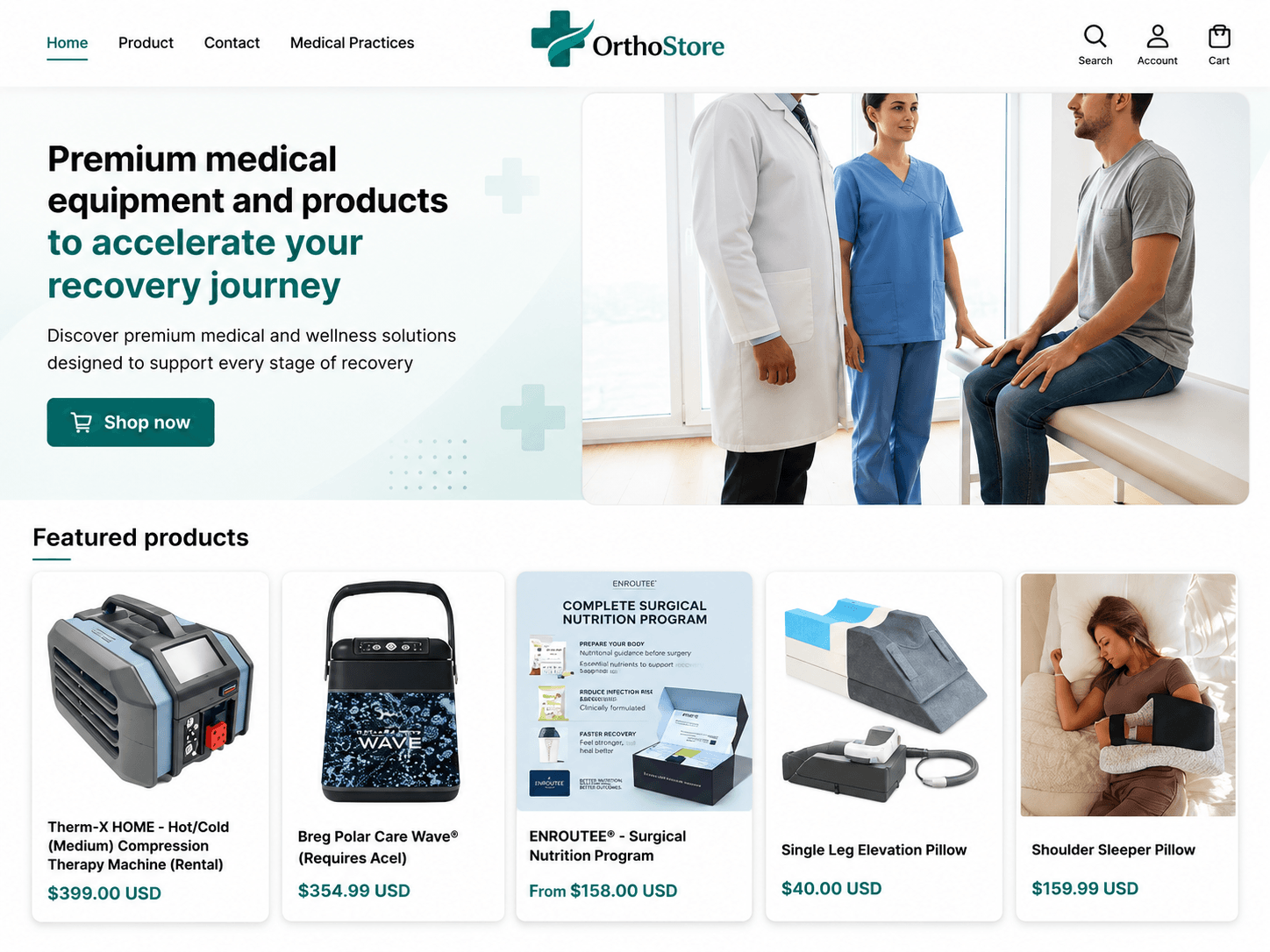 OrthoStore: Healthcare E Commerce Web App