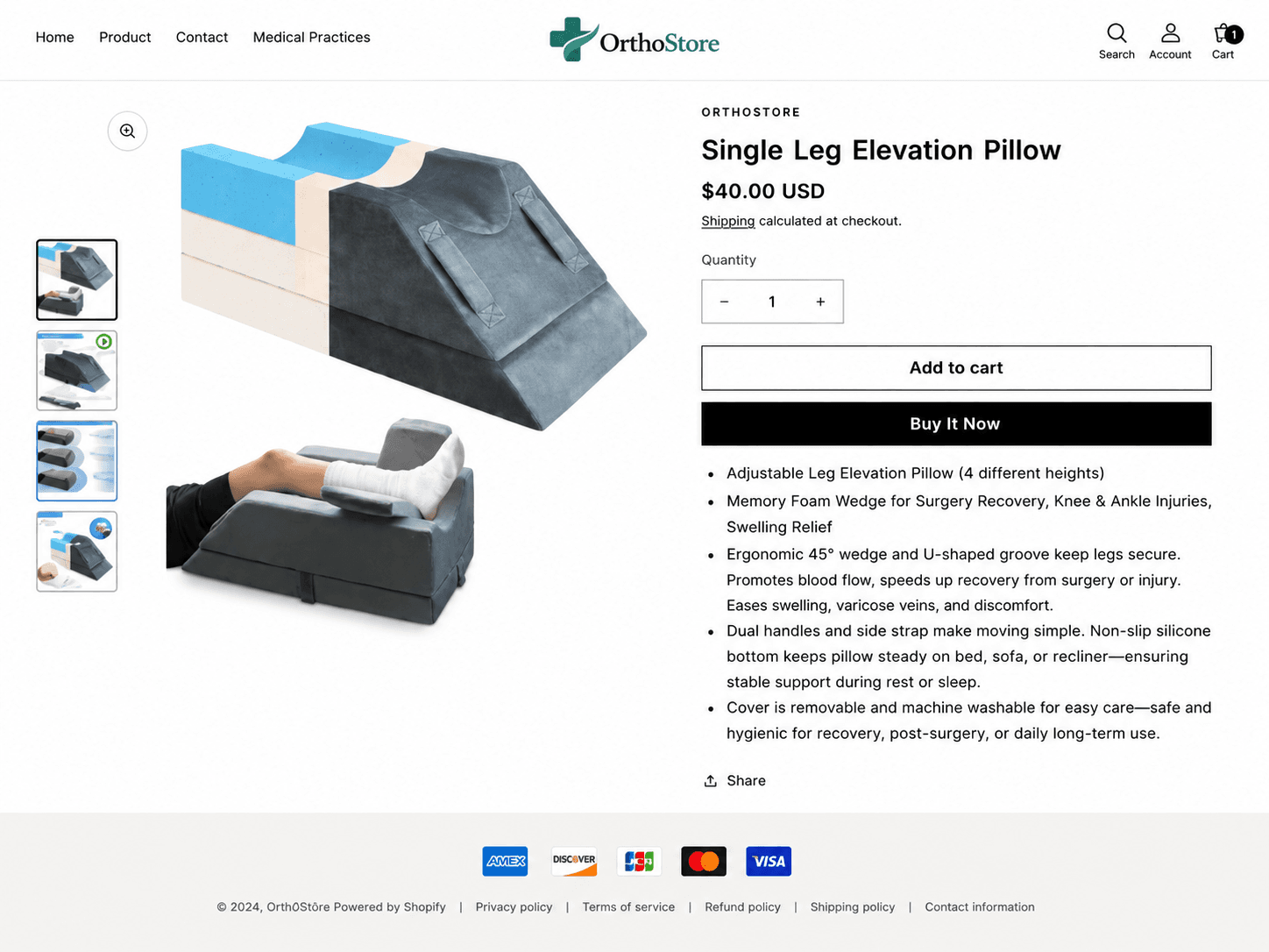 OrthoStore: Healthcare E Commerce Web App