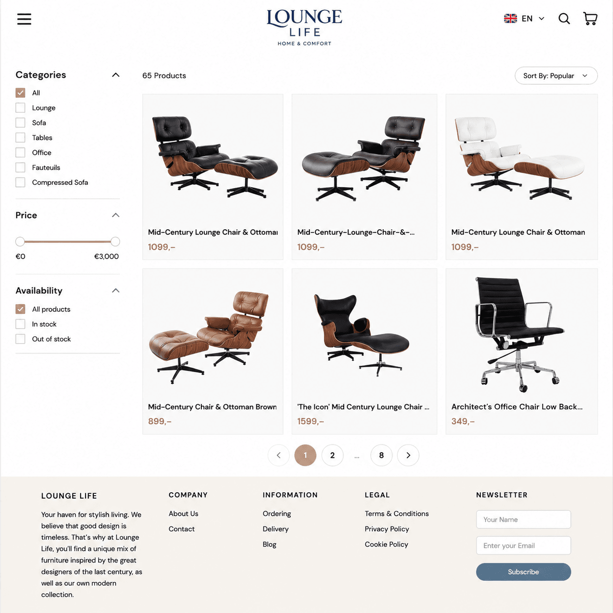 Lounge Life E-Commerce Marketplace