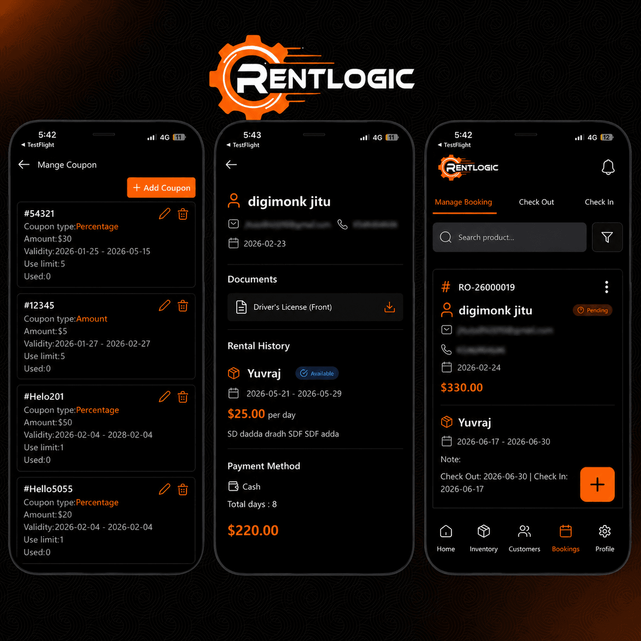 Rental Management App- Rent Logic