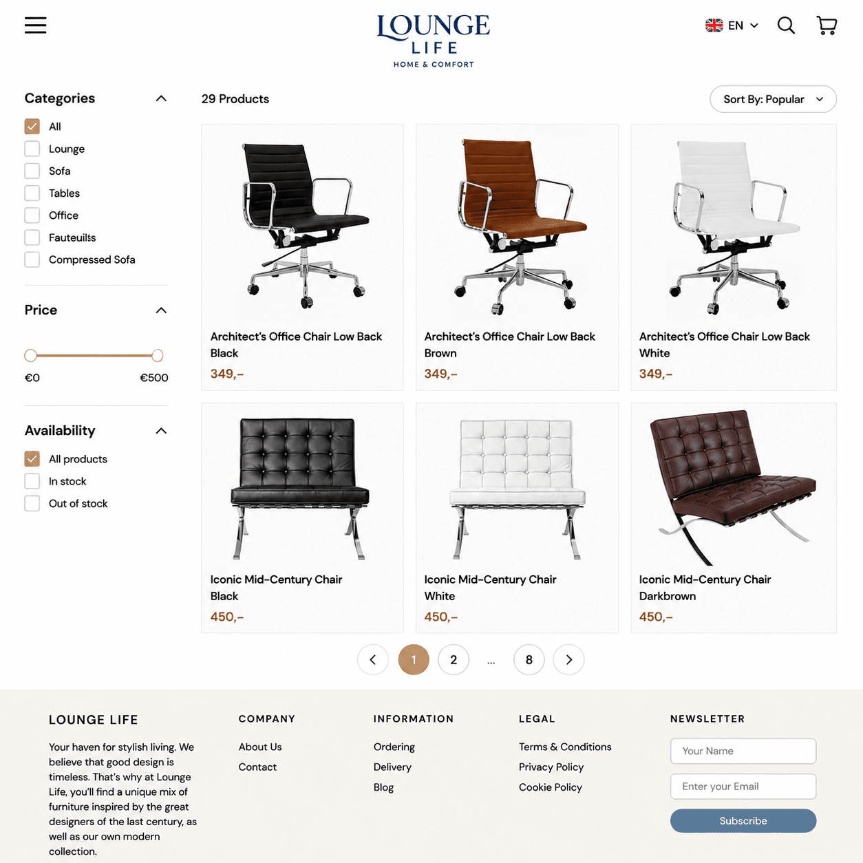 Lounge Life E-Commerce Marketplace