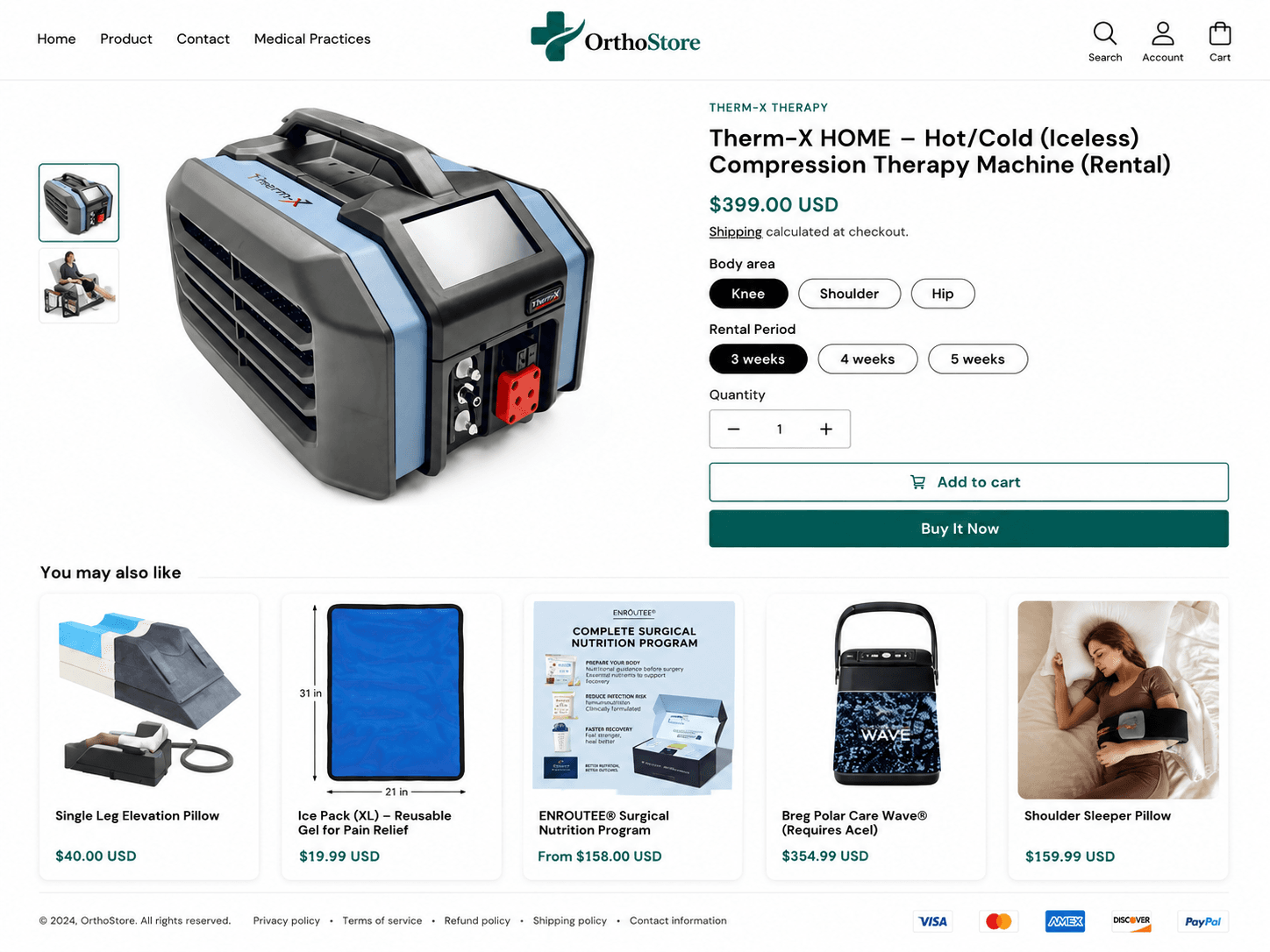 OrthoStore: Healthcare E Commerce Web App