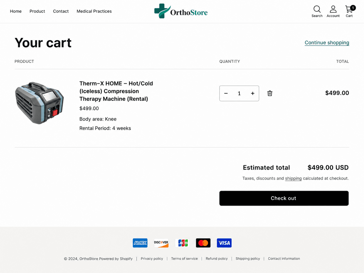 OrthoStore: Healthcare E Commerce Web App