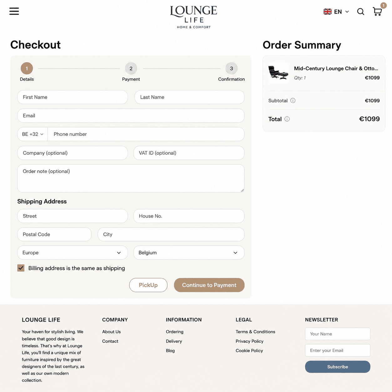 Lounge Life E-Commerce Marketplace