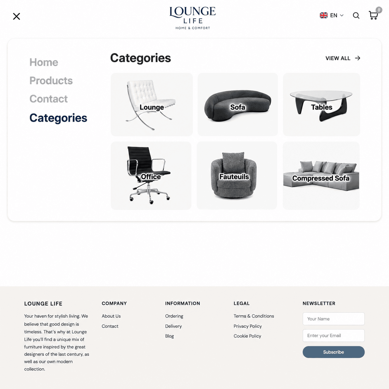 Lounge Life E-Commerce Marketplace