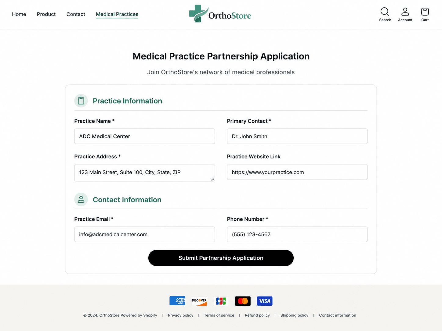 OrthoStore: Healthcare E Commerce Web App