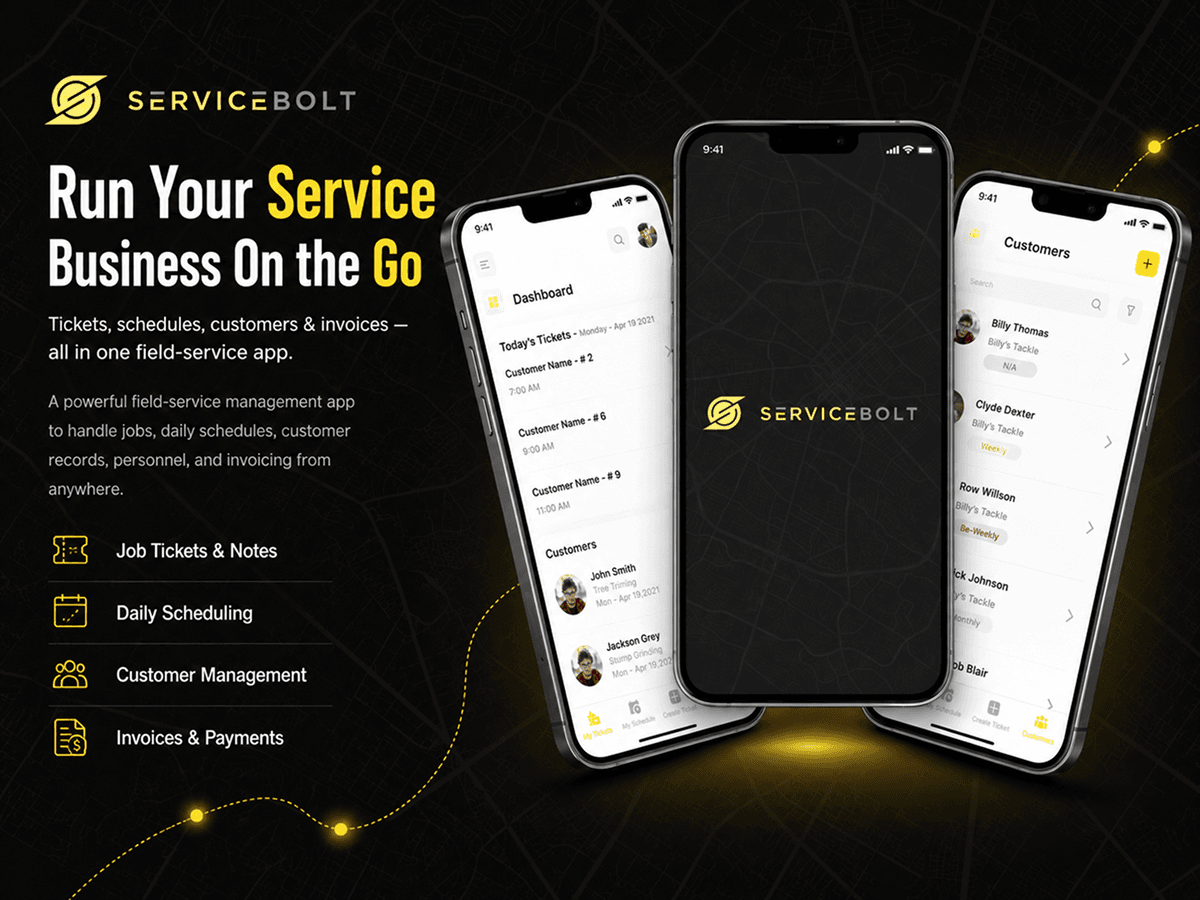 Service Bolt- Customer Management Mobile App