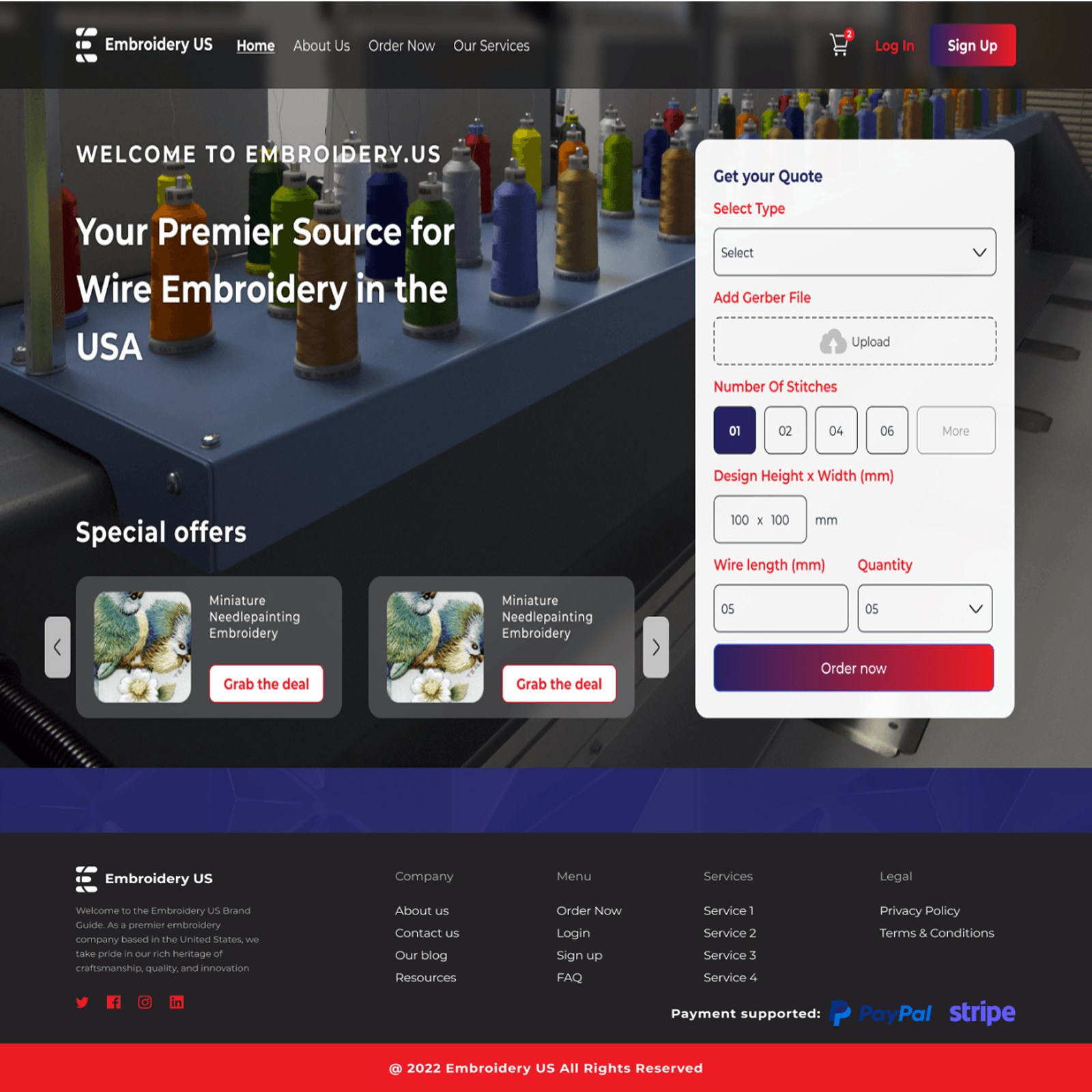 Embroidery E-Commerce Website
