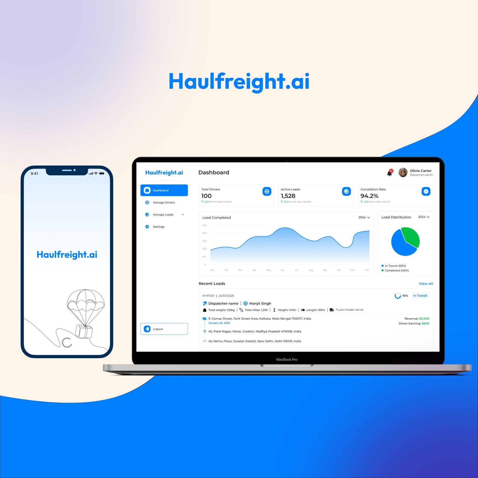 Haulfrieght SaaS Web Application