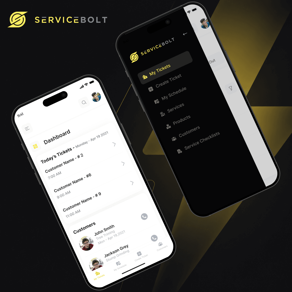 Service Bolt- Customer Management Mobile App