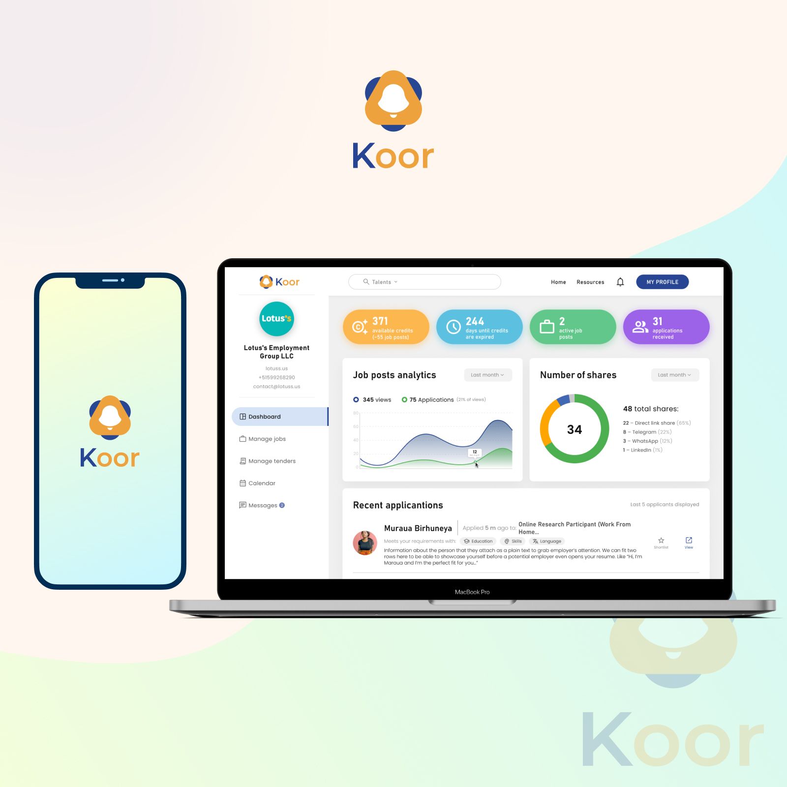 Koor Connect Web Application