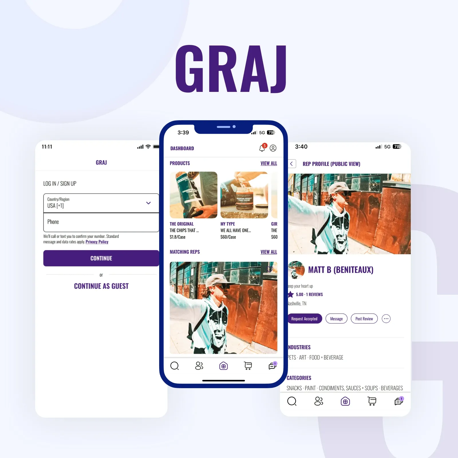 GRAJ - Brand and Sales rep match making platform